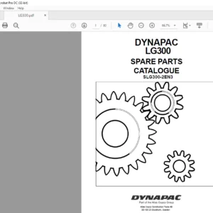 Dynapac LG300 Spare Parts Catalogue SLG300-2EN3 - PDF DOWNLOAD