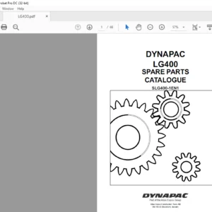 Dynapac LG400 Spare Parts Catalogue SLG400-1EN1 - PDF DOWNLOAD