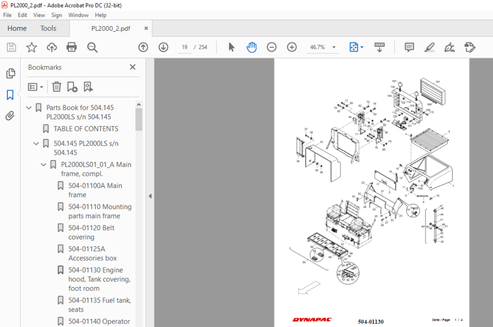 Dynapac PL21000LS Spare Parts Catalogue Manual - PDF DOWNLOAD ...