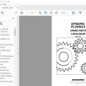 Dynapac PL21000LS Spare Parts Catalogue Manual - PDF DOWNLOAD