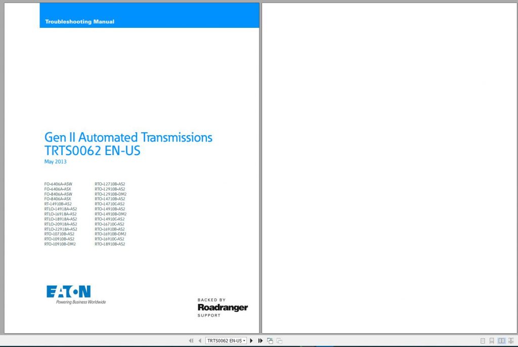 Eaton Transmission PDF Manuals 3.14GB Complete Collection - DOWNLOAD ...