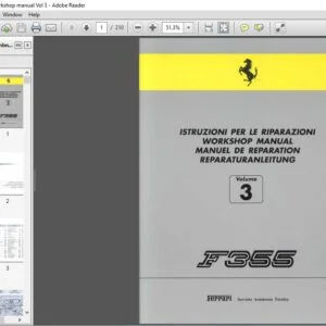 Ferrari F355 Workshop Manual Volume 3 - PDF DOWNLOAD