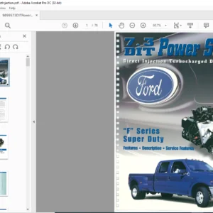 Ford 7.3 DIT Powerstroke F Series Super Duty Direct Injection Turbocharged Diesel Engine Manual