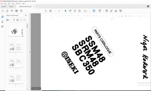 Iseki SSM48 SRM48 SBC350 Parts Catalogue Manual - PDF DOWNLOAD
