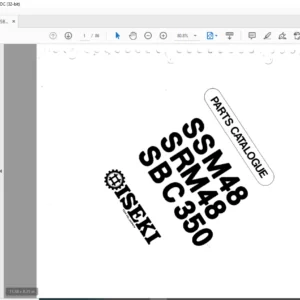 Iseki SSM48 SRM48 SBC350 Parts Catalogue Manual - PDF DOWNLOAD