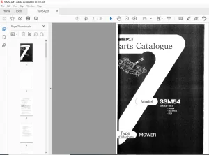 Iseki SSM54 Parts Catalogue Manual - PDF DOWNLOAD