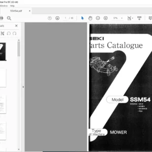 Iseki SSM54 Parts Catalogue Manual - PDF DOWNLOAD