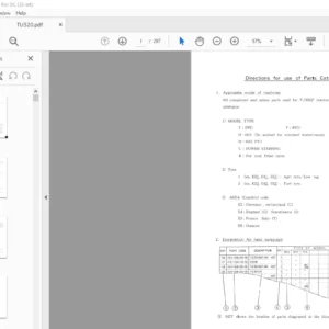Iseki TU320 Parts Manual  - PDF DOWNLOAD