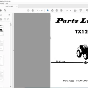 Iseki Tractor TX1210 Parts Manual - PDF DOWNLOAD