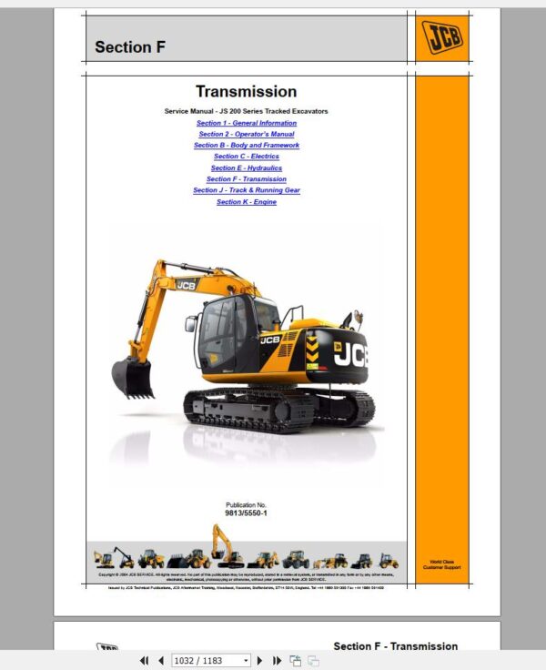 JCB New Models Service Manuals 2019 PDF Full Complete Set - DOWNLOAD ...