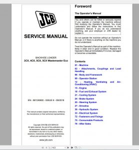 JCB New Models Service Manuals 2019 PDF Full Complete Set - DOWNLOAD ...