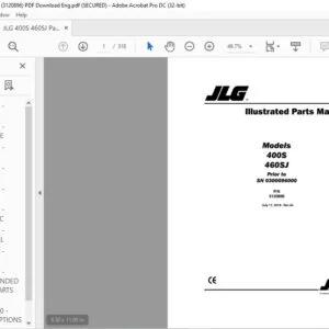JLG 400S 460SJ Parts Manual (3120896) - PDF DOWNLOAD (Eng)