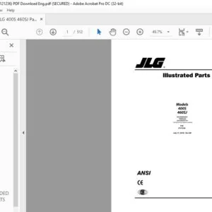 JLG 400S 460SJ Parts Manual (3121236) -  PDF Download (Eng)