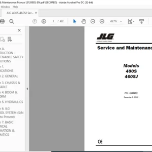 JLG 400S 460SJ Service & Maintenance Manual (3120895) - PDF DOWNLOAD