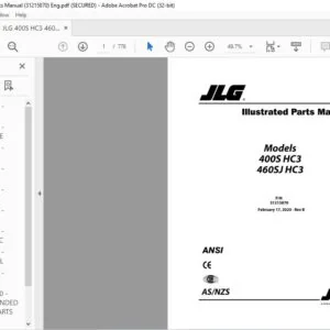 JLG 400S HC3 460SJ HC3 Parts Manual (31215870) - PDF DOWNLOAD