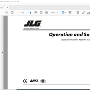 JLG 400SC 460SJC PVC 2001 Operation & Safety Manual (31215018)  - PDF DOWNLOAD (Eng)