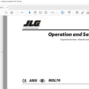 JLG 400SC 460SJC PVC 2007 Operation & Safety Manual (31217145)  - PDF DOWNLOAD (ENG)