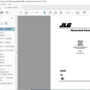 JLG 400SC 460SJC Parts Manual (3121706)  - PDF DOWNLOAD (Eng)