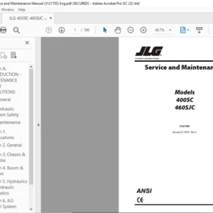 JLG 400SC 460SJC Service and Maintenance Manual (3121705) - PDF DOWNLOAD (ENGLISH)