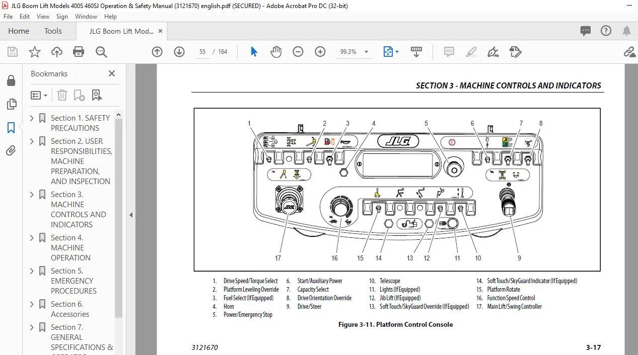 JLG Boom Lift Models 400S 460SJ Operation & Safety Manual (3121670) - PDF DOWNLOAD - Image 3