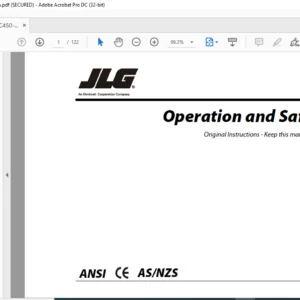 JLG EC450AJ EC520AJ Operation & Safety Manual (31217103) - PDF DOWNLOAD
