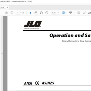 JLG EC450AJ EC520AJ Operation & Safety Manual (31217103)  - PDF DOWNLOAD (ENG)
