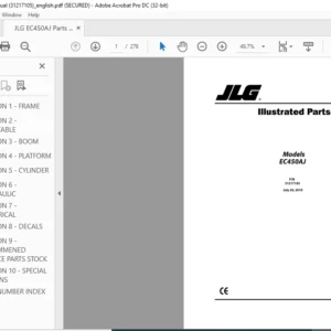 JLG EC450AJ Parts Manual (31217105) - PDF  DOWNLOAD