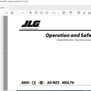 JLG H800AJ PVC 2007 Operation & Safety Manual (31217193) - PDF DOWNLOAD (ENG)