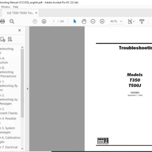 JLG T350 T500J Troubleshooting Manual (3121203) - PDF DOWNLOAD (ENG)