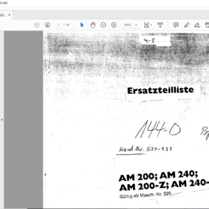 KRONE AM 200 AM 240 AM 100-Z AM 140-Z  Ersatzteilliste - PDF DOWNLOAD (GERMAN)