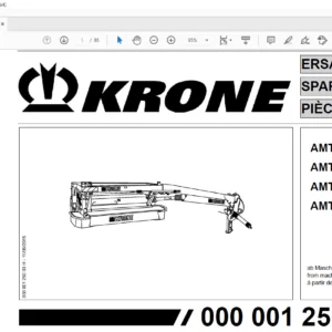 KRONE AMT 283 CV AMT 283 CR AMT 323 CV AMT 323 CR SPARE PARTS MANUAL - PDF DOWNLOAD