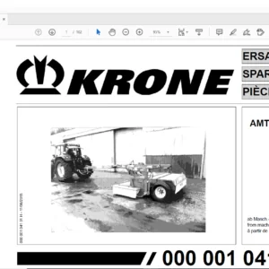 KRONE AMT 3200 CV SPARE PARTS MANUAL -PDF DOWNLOAD