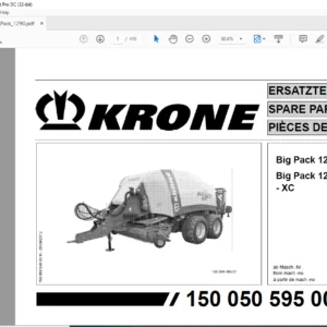 KRONE Big Pack 1290 HDP HS1290 HDP HS XC SPARE PARTS MANUAL - PDF DOWNLOAD