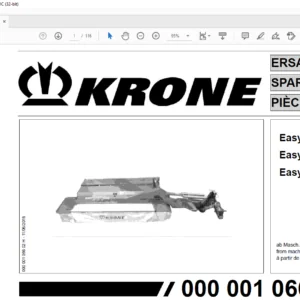 KRONE EasyCut 280 CV EasyCut 320 CV EasyCut 280 CRI SPARE PARTS MANUAL - PDF DOWNLOAD