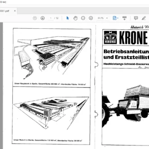 KRONE HSD 3001 Betriebsanleitung und Ersatzteilliste - PDF DOWNLOAD (german)