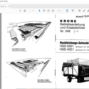 KRONE HSD 5001 HSD 4001 Betriebsanleitung und Ersatzteilliste - PDF DOWNLOAD