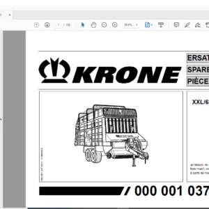 KRONE XXL6-GL SPARE PARTS MANUAL - PDF DOWNLOAD