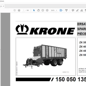 KRONE ZX 350-GL 400-GL 450-GL 550-GL SPARE PARTS MANUAL - PDF DOWNLOAD