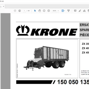KRONE ZX 350-GL 400-GL 450-GL SPARE PARTS MANUAL - PDF DOWNLOAD