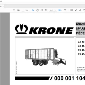 KRONE ZX 40-GL 45-GL 40-GD 45-GD SPARE PARTS MANUAL - PDF DOWNLOAD