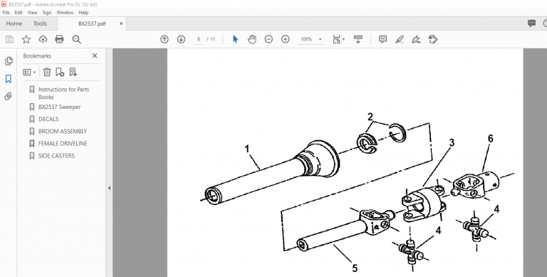 KUBOTA BX2537 Sweeper Parts Manual - PDF DOWNLOAD - HeyDownloads ...