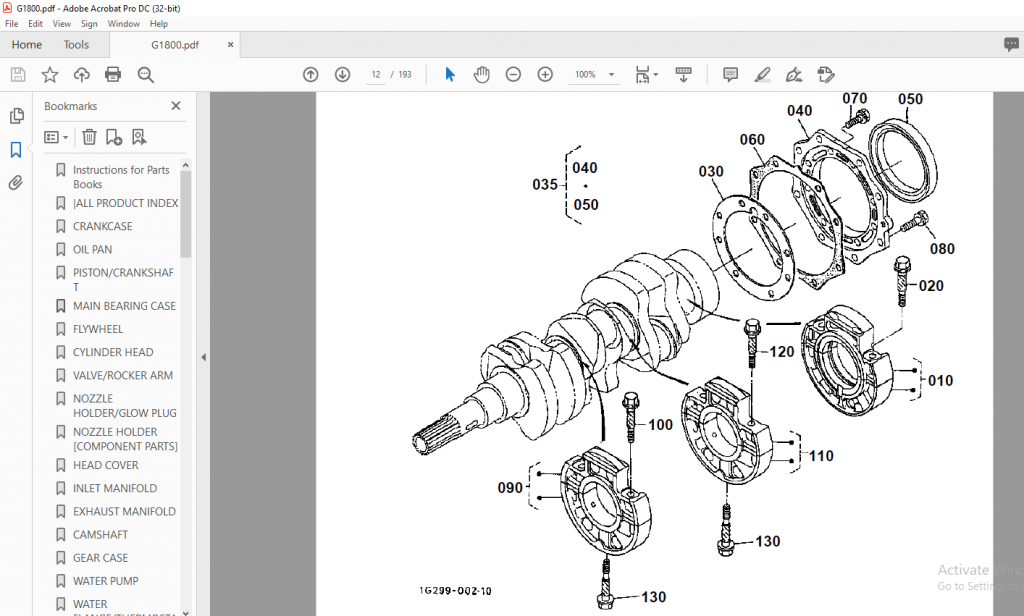 Kubota G1800 Parts Manual Pdf Download Heydownloads Manual Downloads