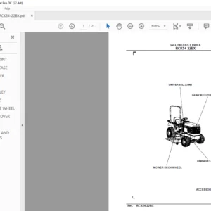 KUBOTA RCK54-22BX Parts Manual - PDF DOWNLOAD