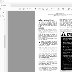 KUBOTA TRACTOR B219 LOADER Parts Manual - PDF DOWNLOAD