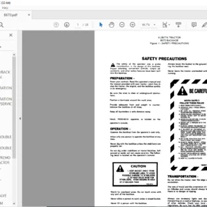 KUBOTA TRACTOR B670 BACKHOE PARTS MANUAL Parts Manual - PDF DOWNLOAD