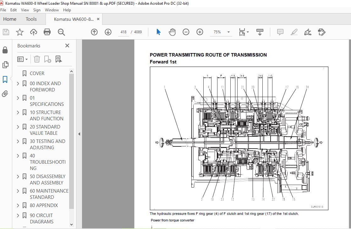 Komatsu WA600-8 Wheel Loader Shop Manual SN 80001 & up - PDF DOWNLOAD ...