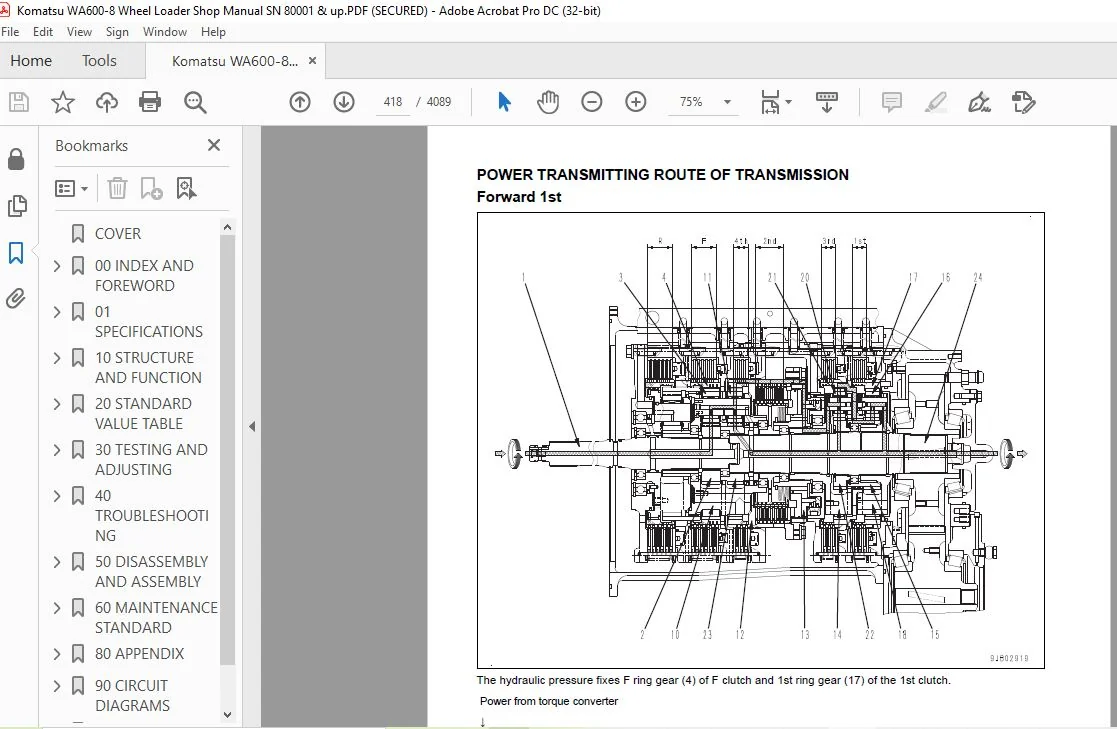 Komatsu WA600-8 Wheel Loader Shop Manual SN 80001 & up - PDF DOWNLOAD - Image 4