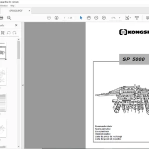 Kongskilde SP 5000 Spare parts list Manual - PDF DOWNLOAD