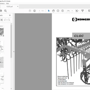 Kongskilde CLGC Spare parts list Manual - PDF DOWNLOAD