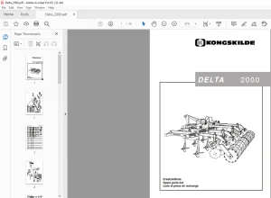 Kongskilde DELTA 2000 Spare parts list Manual - PDF DOWNLOAD